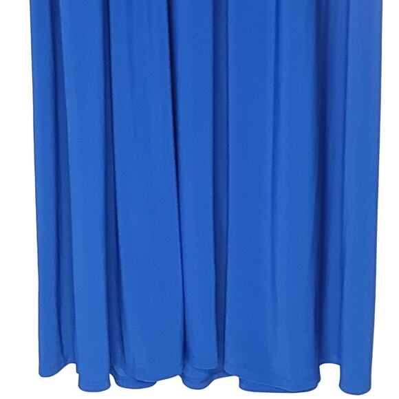 ELIZA J Halter Neck Cobalt Blue Sleeveless High Slit Maxi Dress, Size 16, NWT - Picture 7 of 9